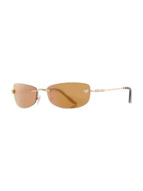 Versace Bronze Mirror Gold Rectangular Men's Sunglasses VE2279 10027I 60